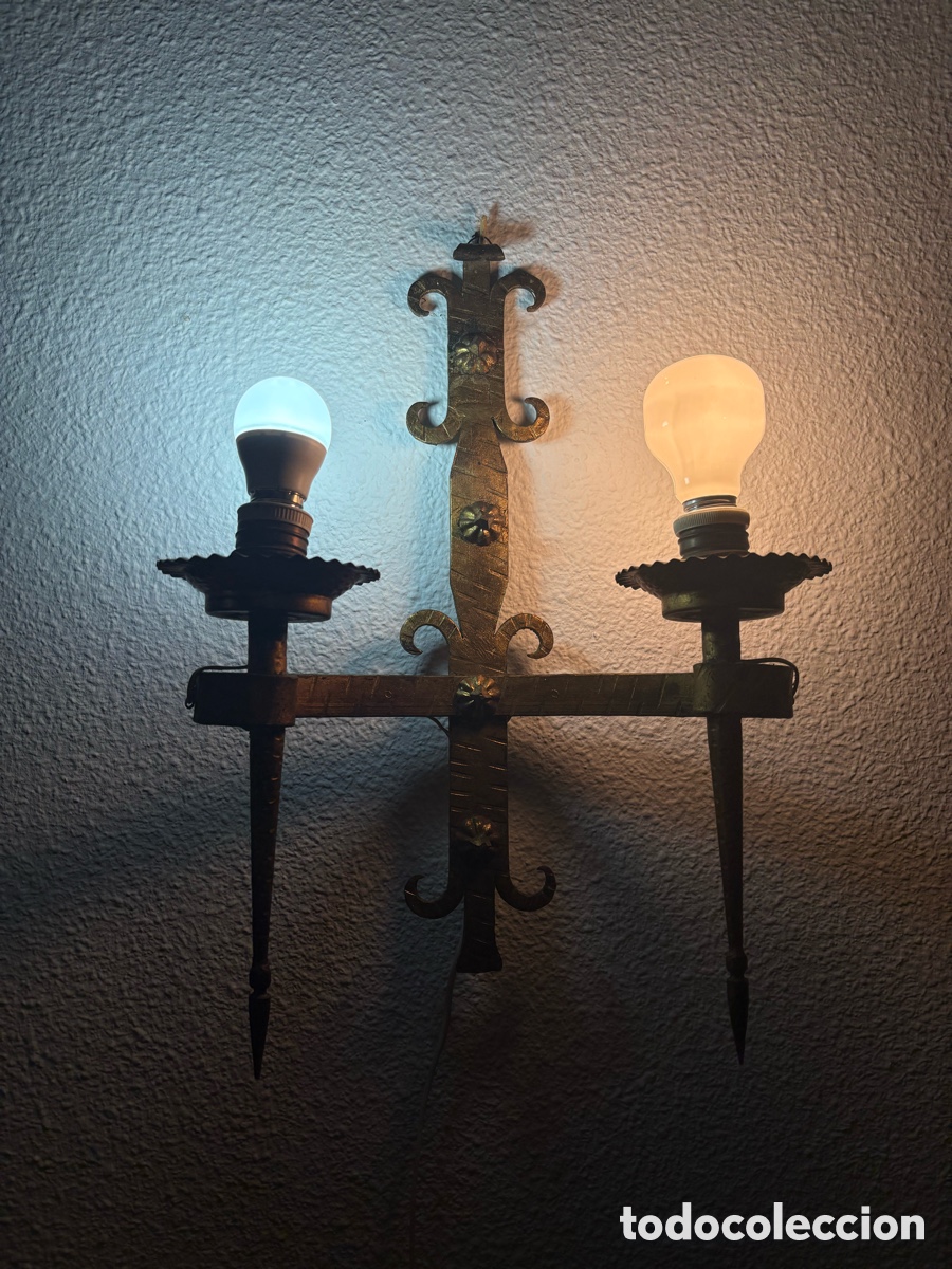 Antig&uuml;edades: APLIQUE HIERRO FORJADO - Foto 11