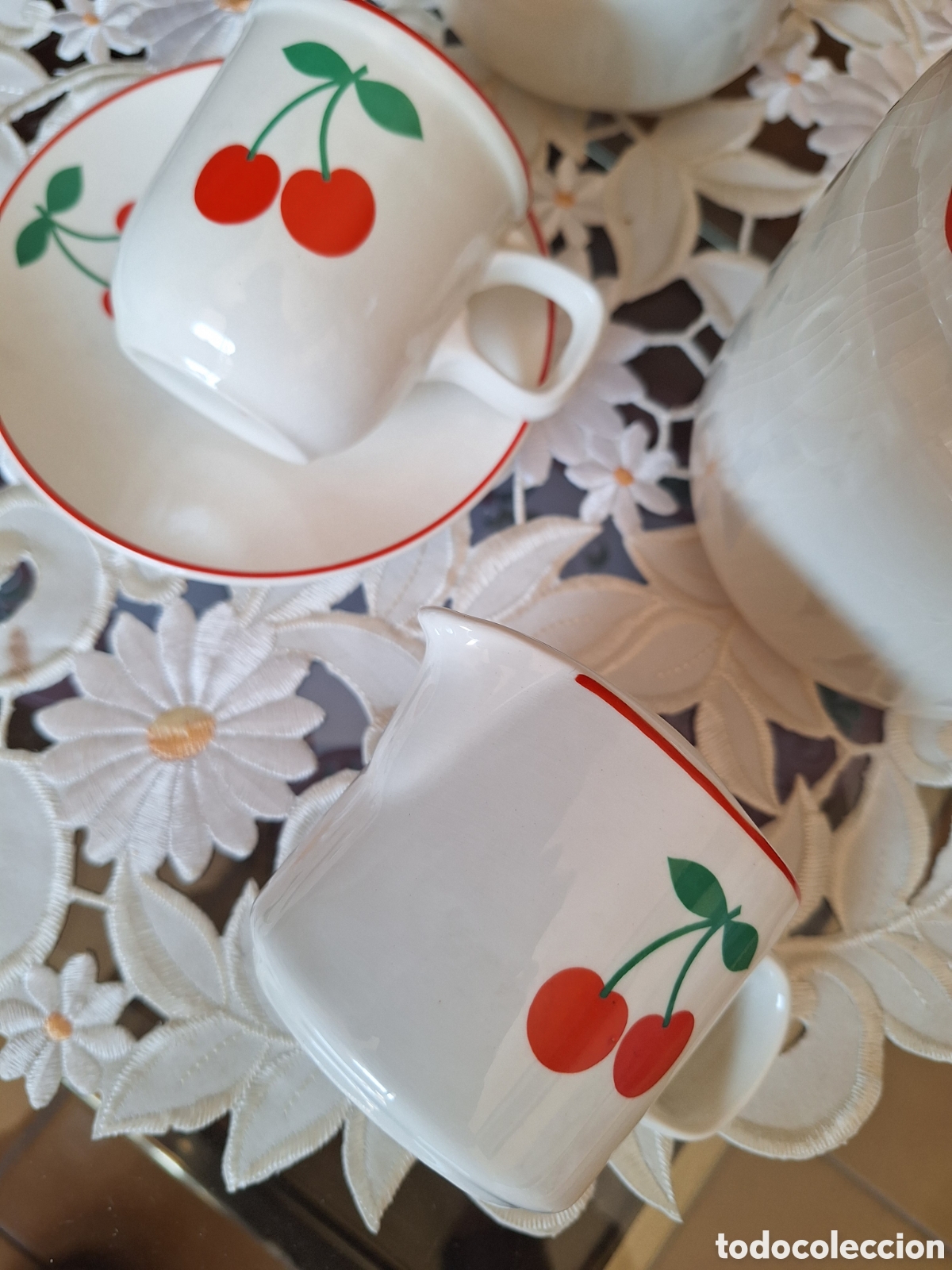 Antig&uuml;edades: Servicio de caf&eacute; san Claudio cerezas - Foto 2