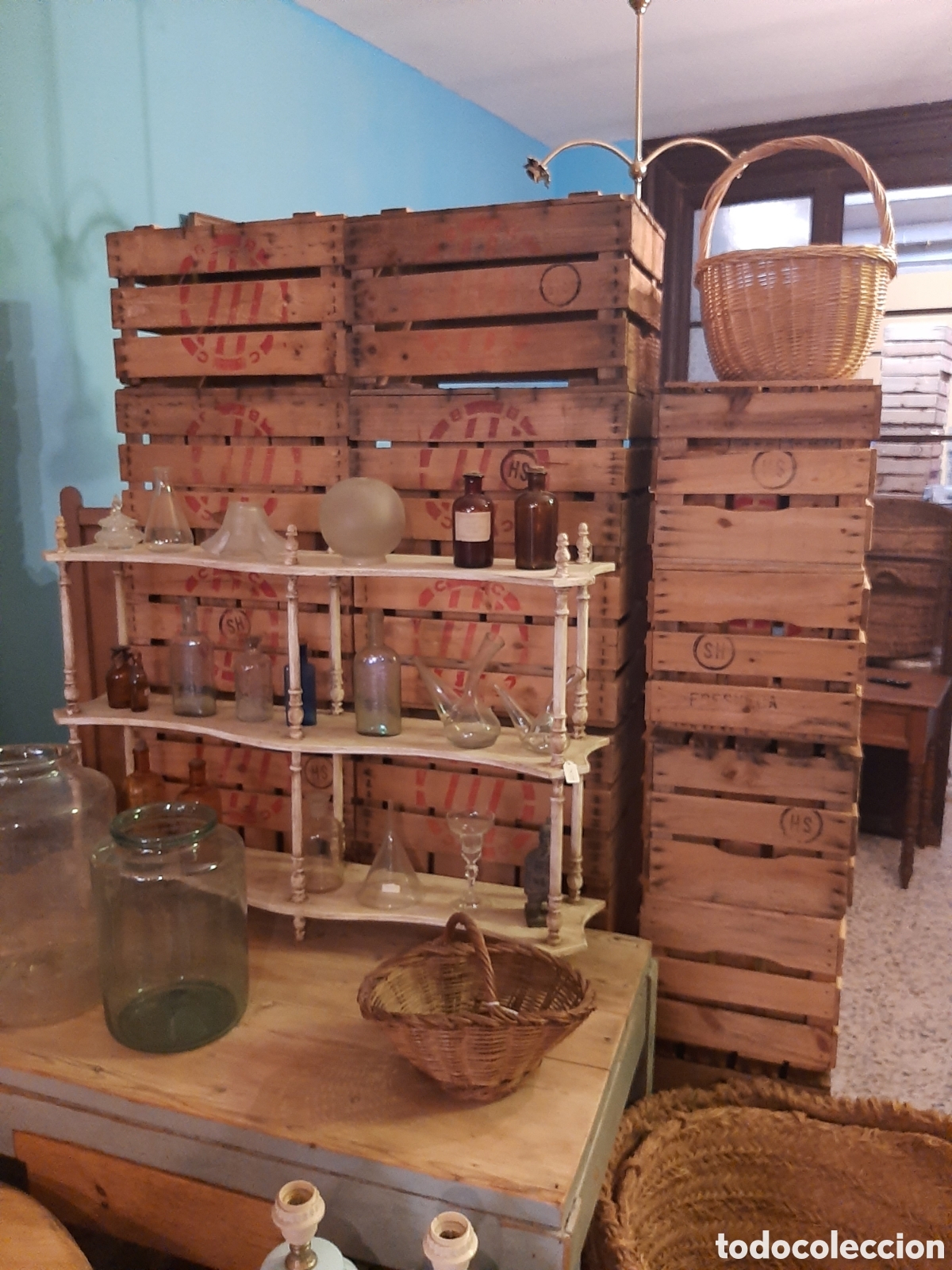 Antig&uuml;edades: Cajas madera fruta antiguas - Foto 2