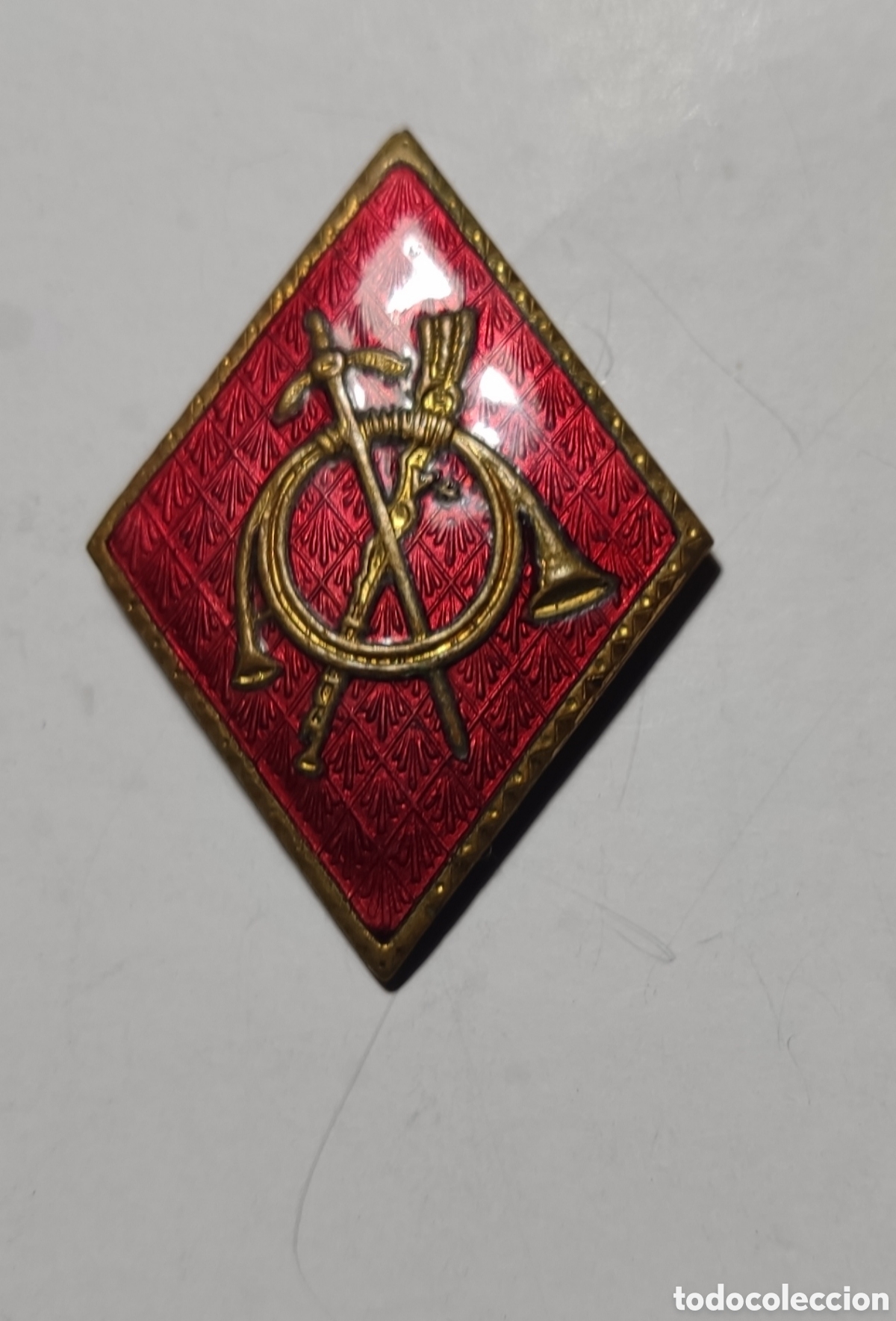 Antig&uuml;edades: INSIGNIA MILITAR ANTIGUA ROMBO INFANTER&Iacute;A A&Ntilde;O 1947