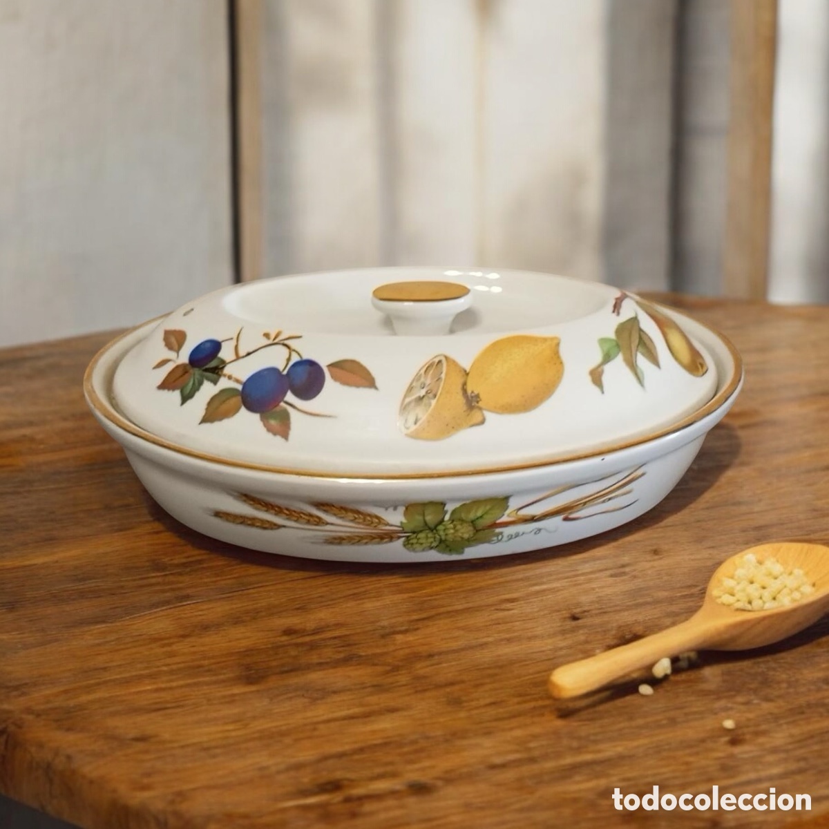 Antig&uuml;edades: Legumbrera Royal Worcester Evesham Gold - Foto 2