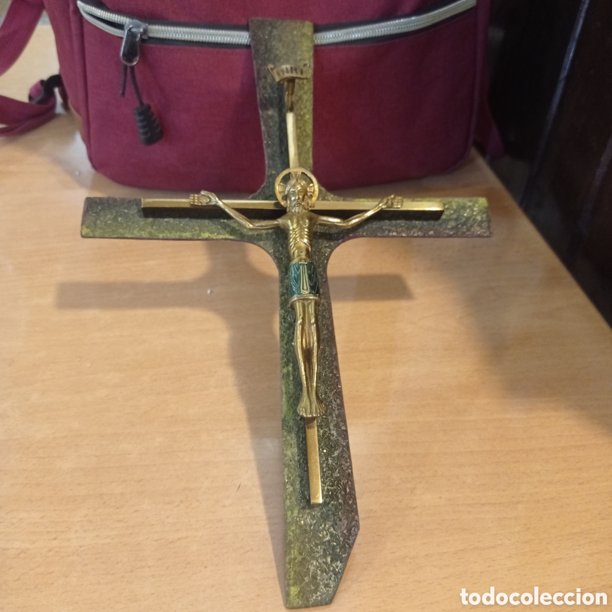 Antig&uuml;edades: CRUCIFIJO ANTIGUO DE BRONCE - Foto 3