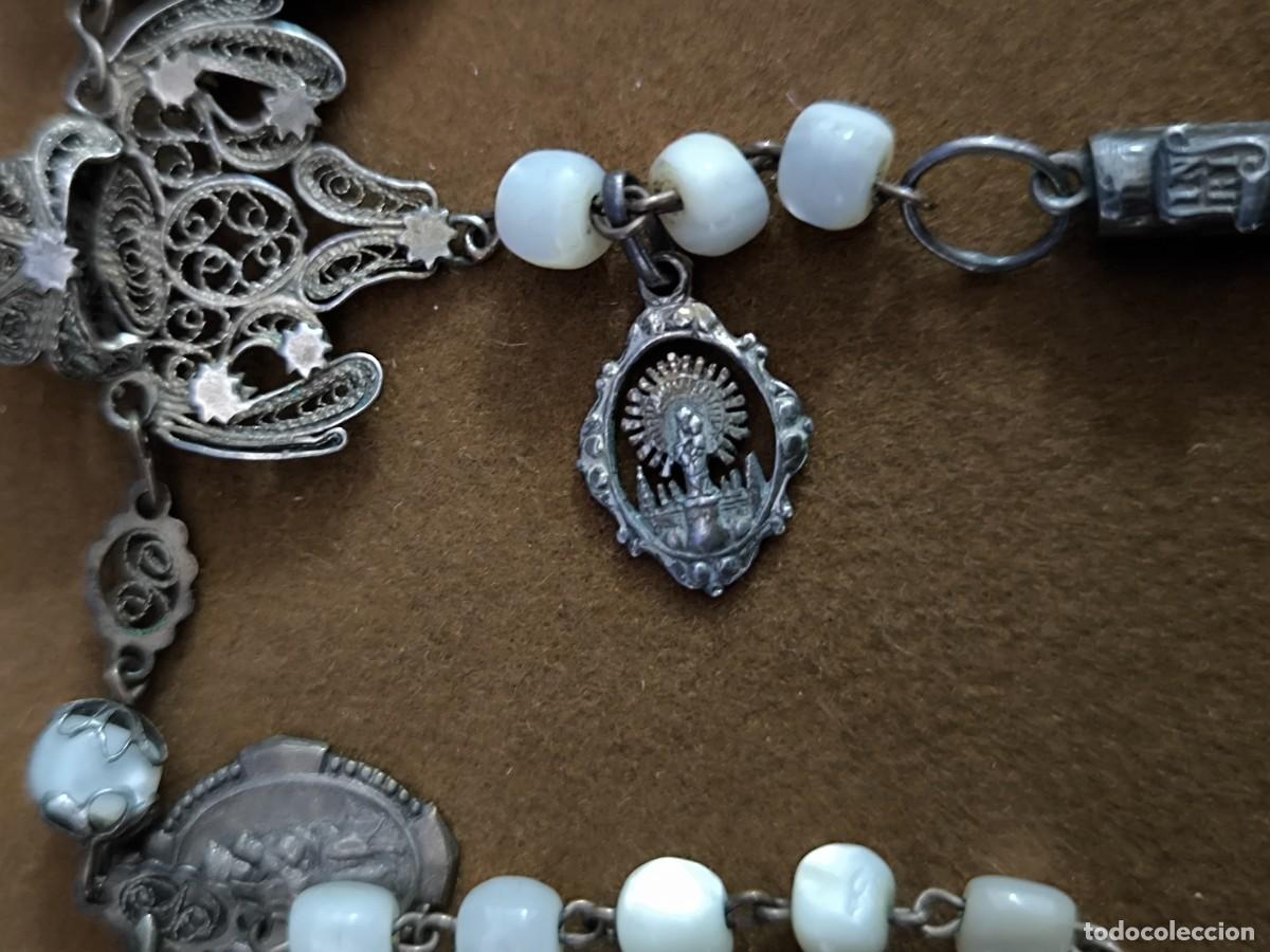 Antig&uuml;edades: ROSARIO EN PLATA Y CUENCAS DE NACAR - Foto 5