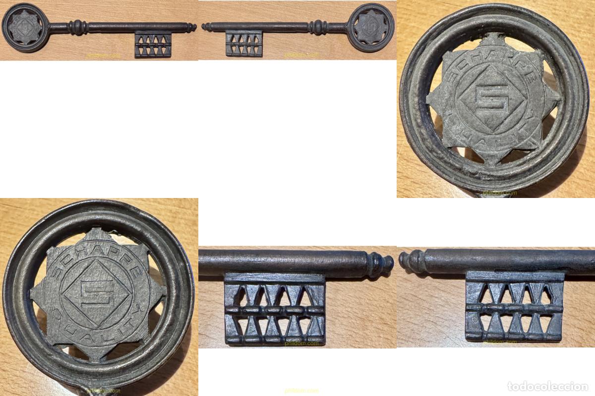 Antig&uuml;edades: ANTIGUA LLAVE SCHAPPE QUALITY 22cm - Foto 1
