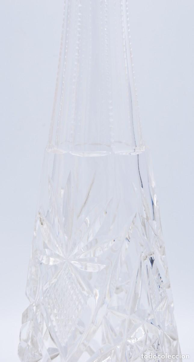 Antig&uuml;edades: Licorera de cristal tallado con cuello de plata - Foto 12