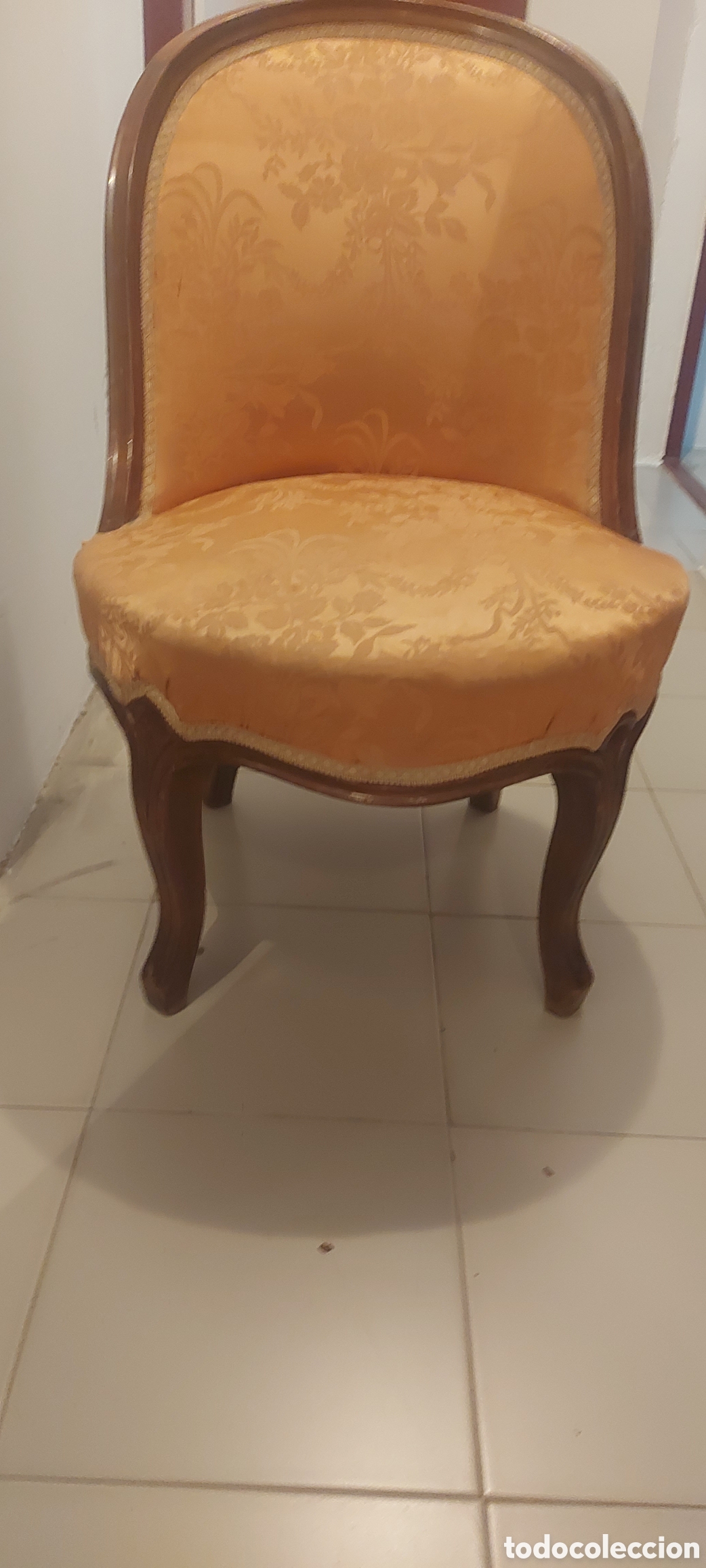 Antig&uuml;edades: Silla antigua en color rosa - Foto 5