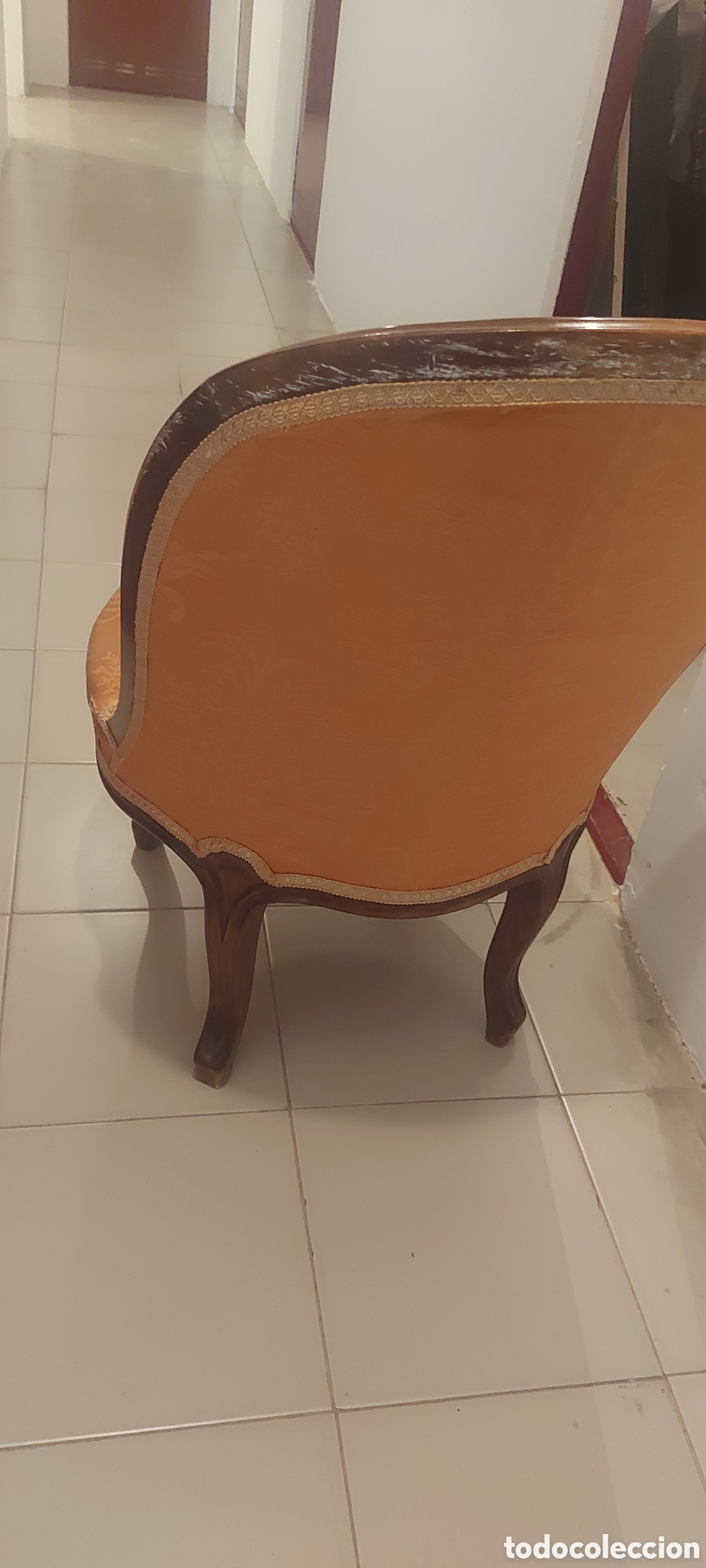 Antig&uuml;edades: Silla antigua en color rosa - Foto 13