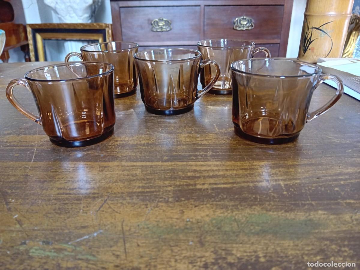 Antig&uuml;edades: 5 tazas biseladas de Duralex, Spain, antiguas - Foto 1