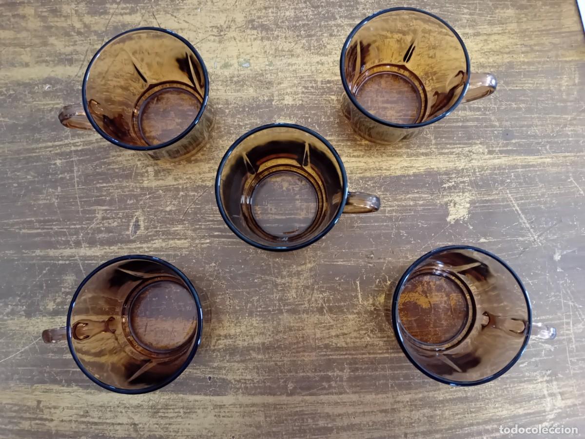 Antig&uuml;edades: 5 tazas biseladas de Duralex, Spain, antiguas - Foto 2