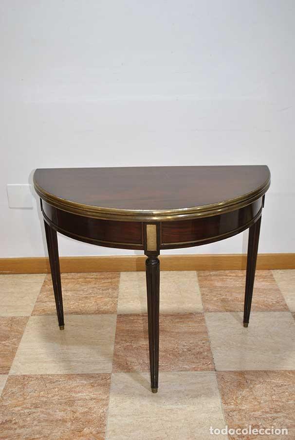 Antig&uuml;edades: MESA DE JUEGOS ESTILO LUIS XVI - Foto 3