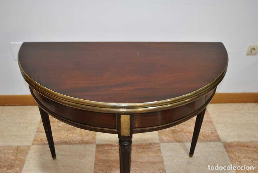 Antig&uuml;edades: MESA DE JUEGOS ESTILO LUIS XVI - Foto 4