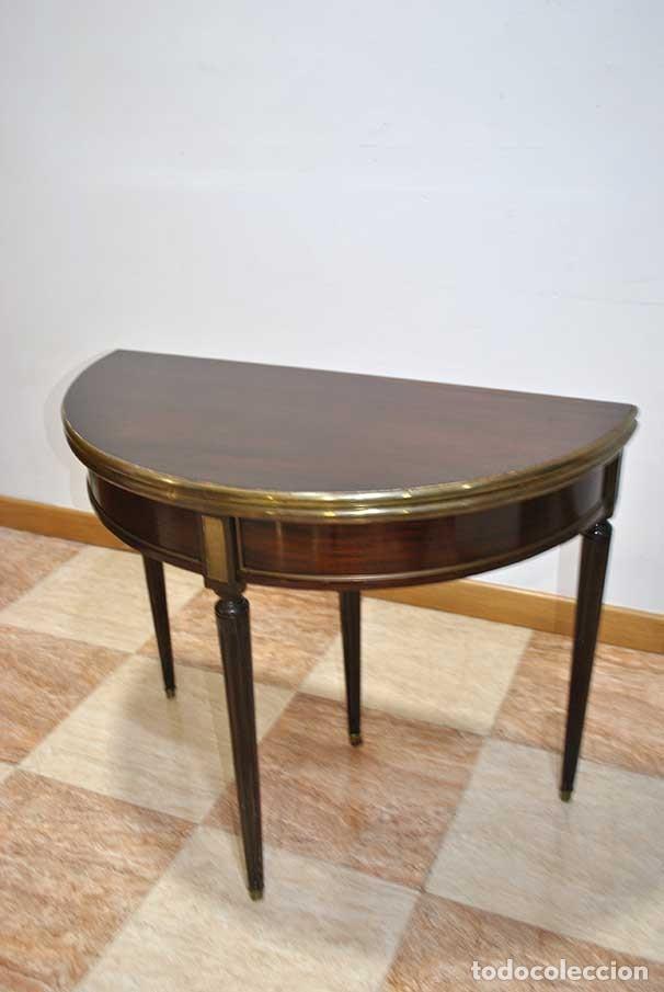 Antig&uuml;edades: MESA DE JUEGOS ESTILO LUIS XVI - Foto 6