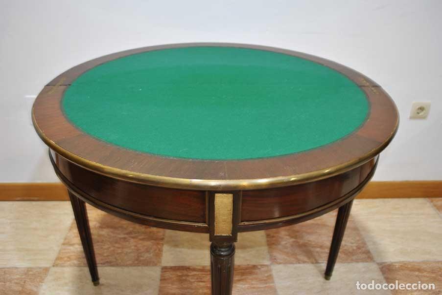 Antig&uuml;edades: MESA DE JUEGOS ESTILO LUIS XVI - Foto 11