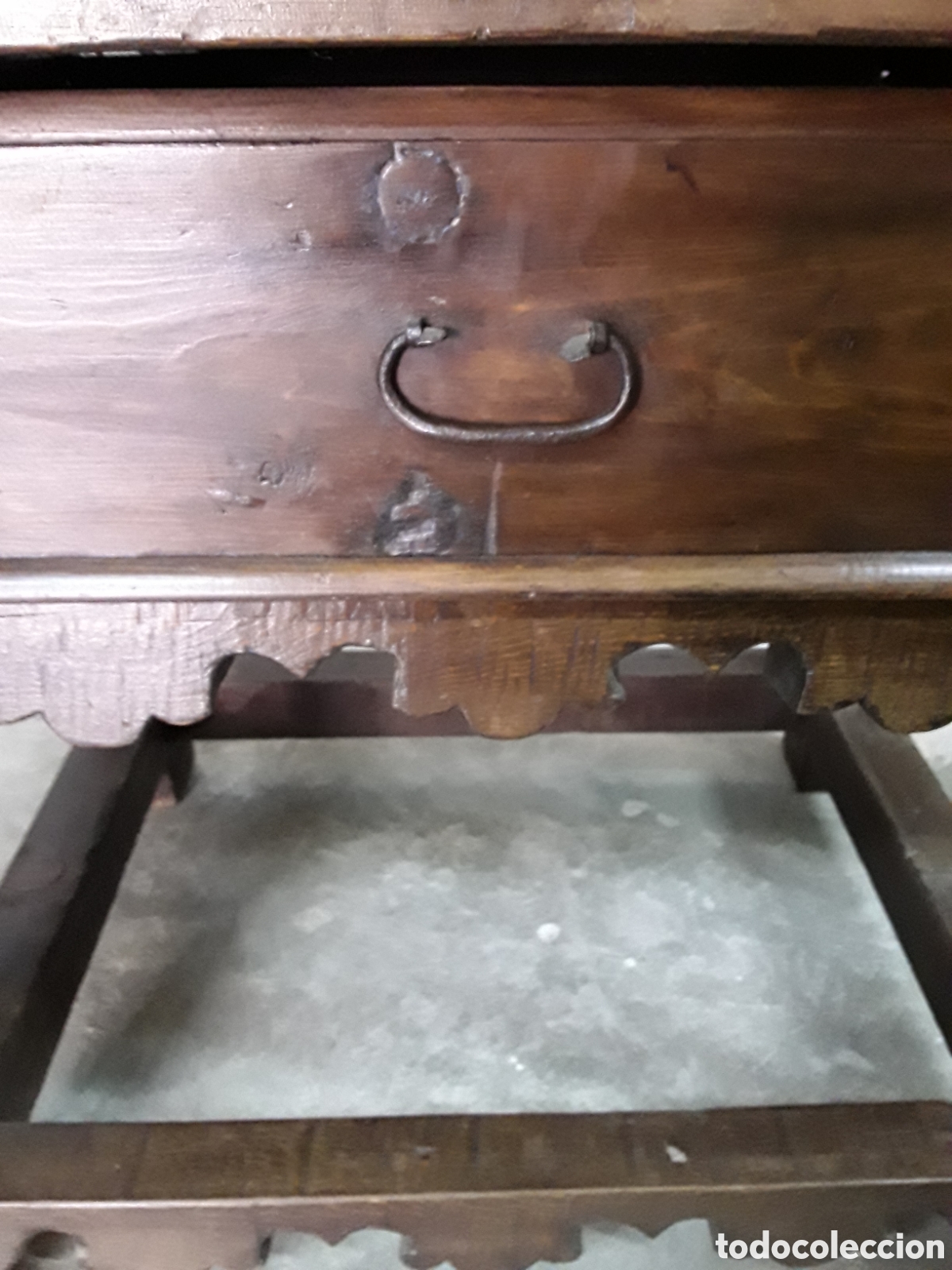 Antig&uuml;edades: Mesa r&uacute;stica de pino ( tocinera ) - Foto 8