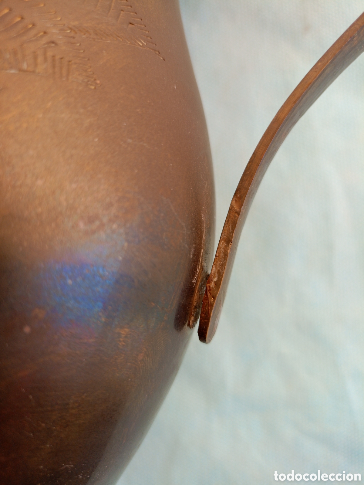 Antig&uuml;edades: ANTIGUA CAFETERA TETERA DE BRONCE DECORADO - Foto 3