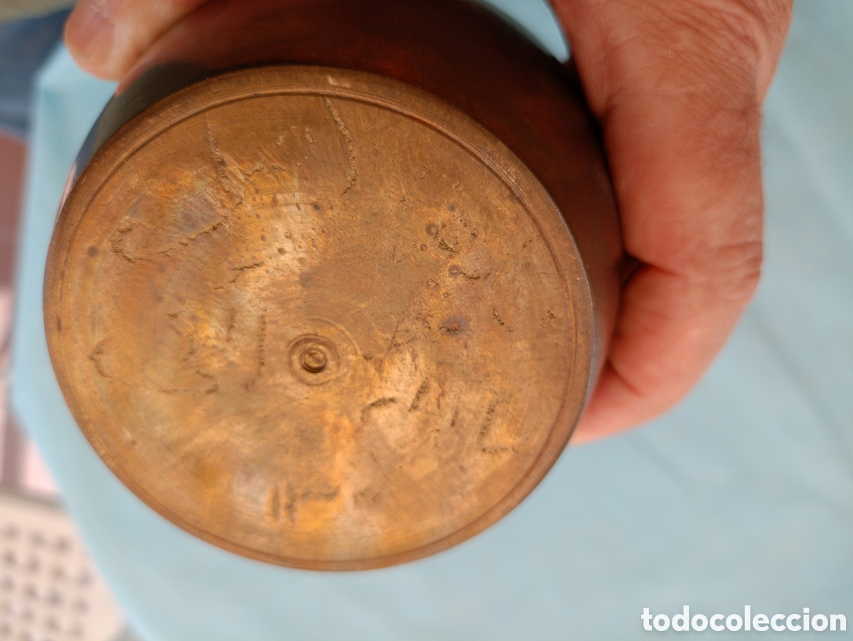 Antig&uuml;edades: ANTIGUA CAFETERA TETERA DE BRONCE DECORADO - Foto 4