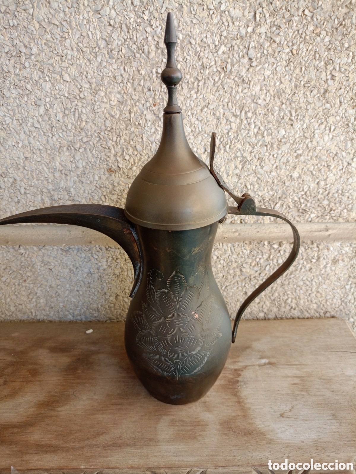 Antig&uuml;edades: ANTIGUA CAFETERA TETERA DE BRONCE DECORADO - Foto 6