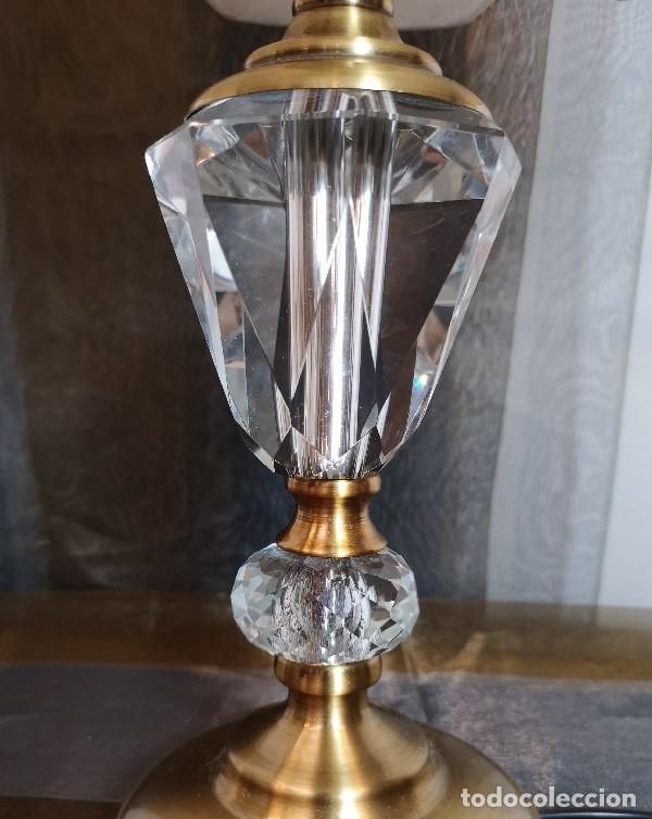 Antig&uuml;edades: Par de L&aacute;mparas de Cristal Tallado - Foto 6