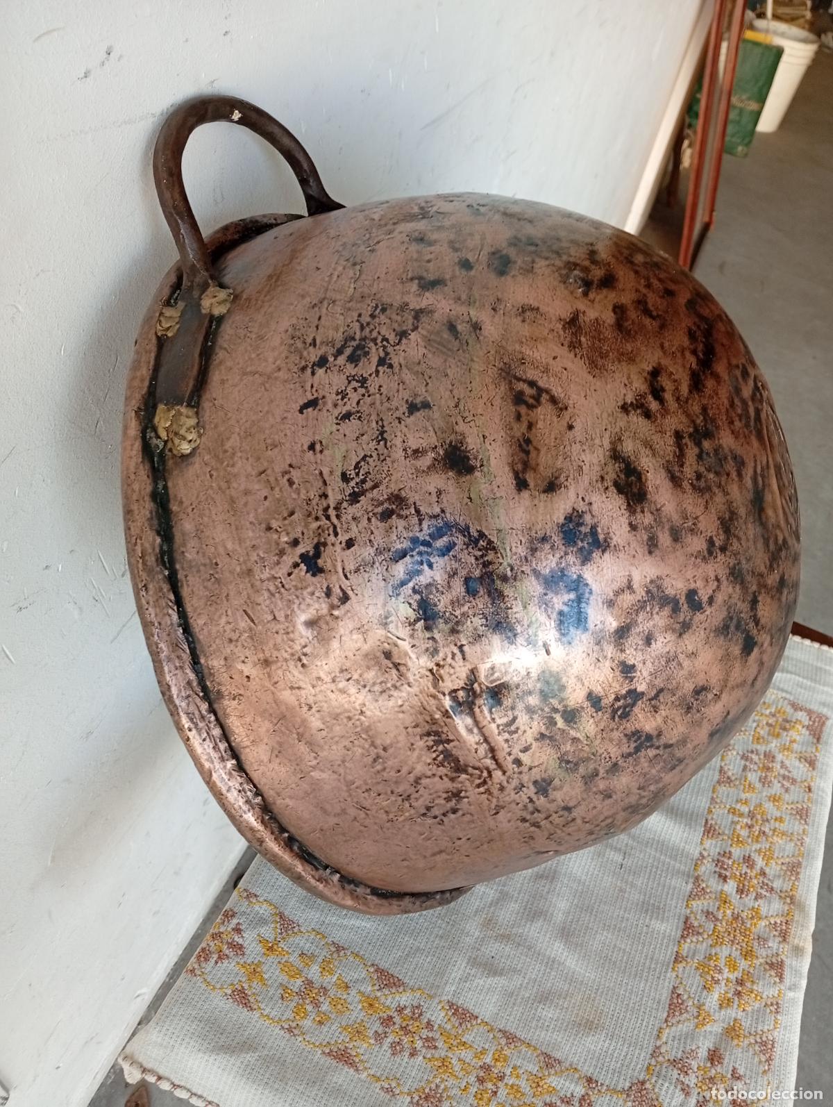 Antig&uuml;edades: ANTIGUO PEROL O CALDERA DE COBRE - Foto 2