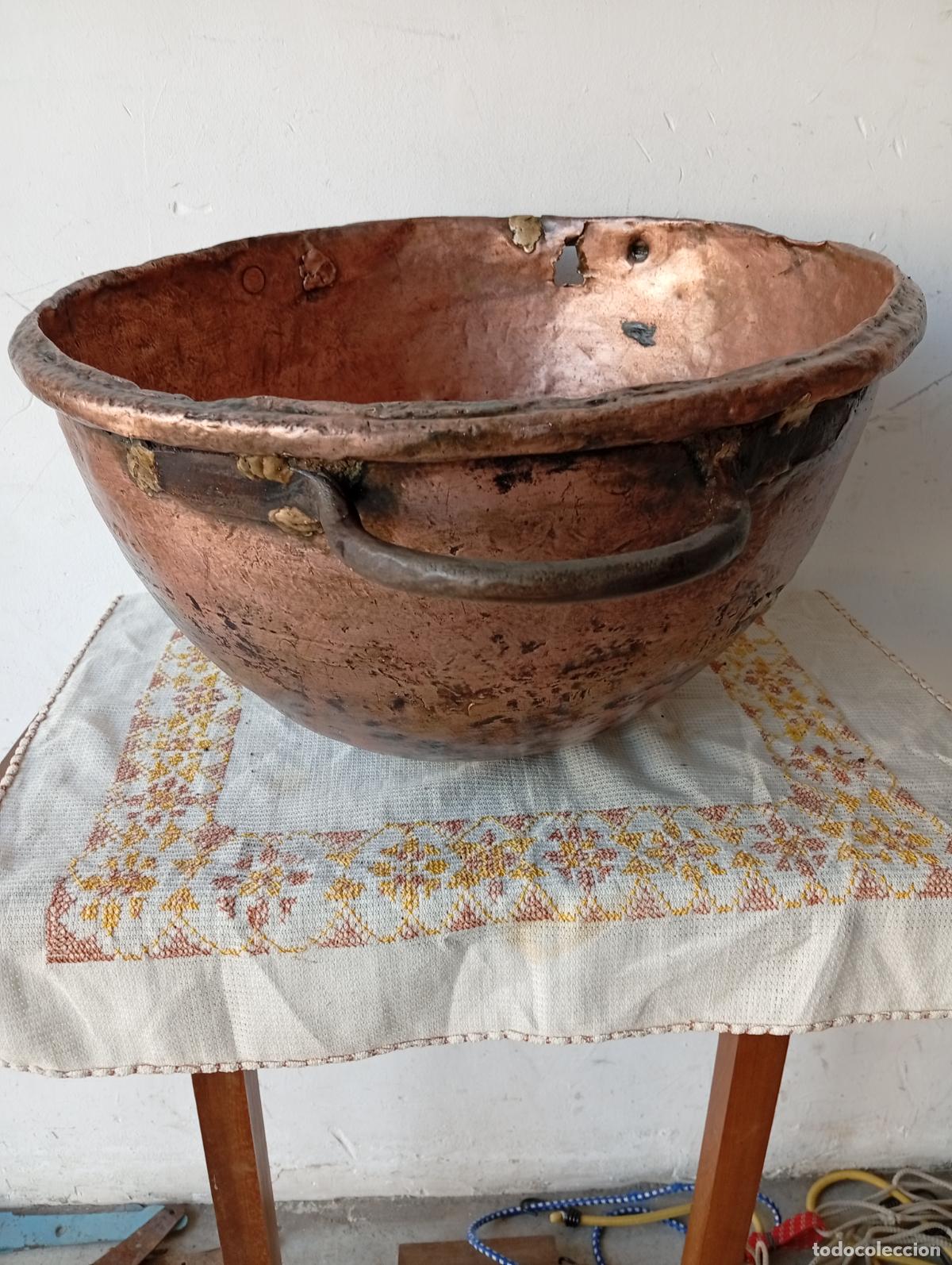 Antig&uuml;edades: ANTIGUO PEROL O CALDERA DE COBRE - Foto 4