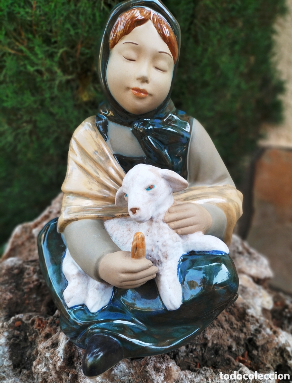 Antig&uuml;edades: 2 FIGURAS DE POCELANAS LLADRO - PASTORCILLOS - - Foto 2
