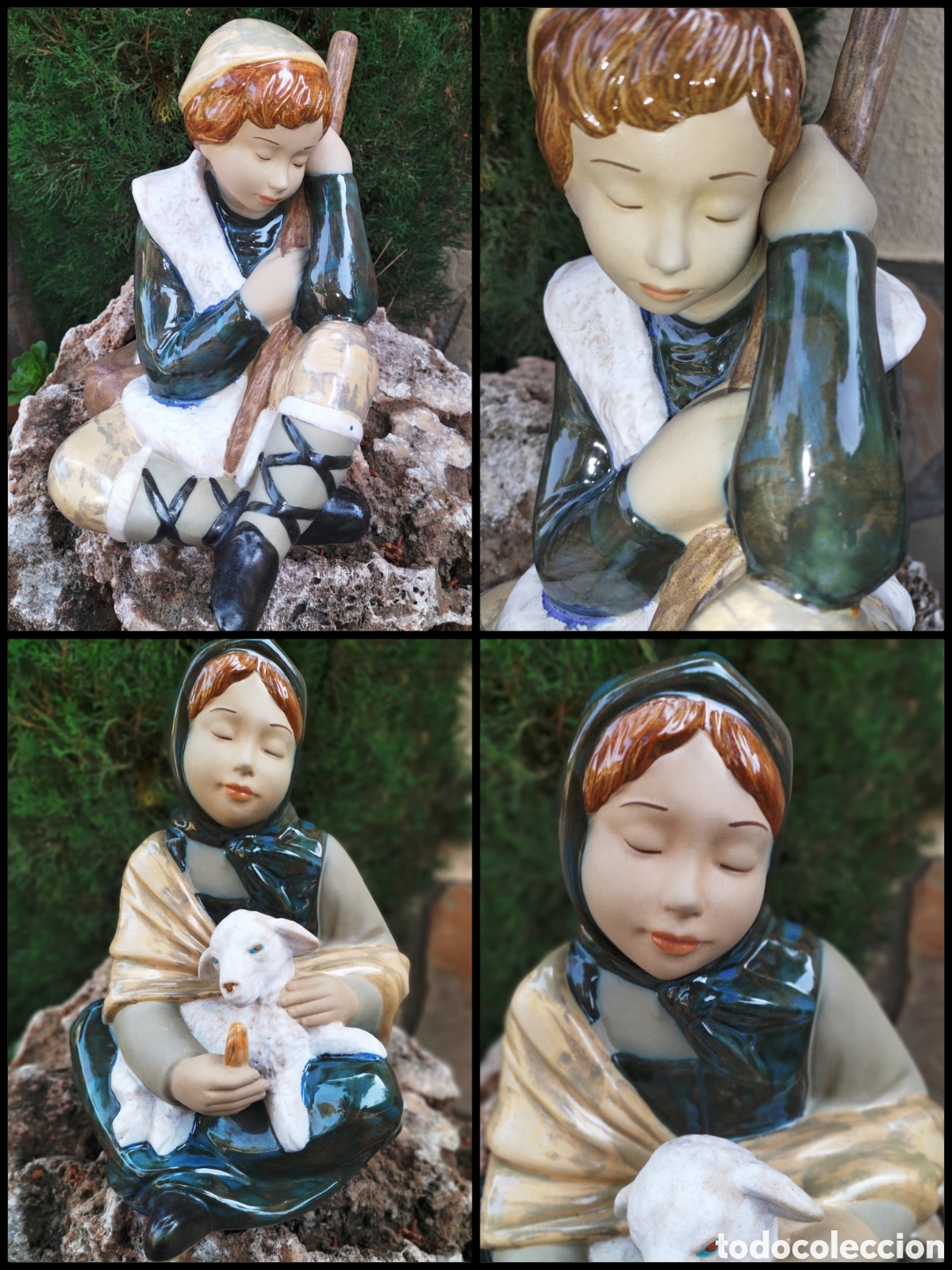 Antig&uuml;edades: 2 FIGURAS DE POCELANAS LLADRO - PASTORCILLOS - - Foto 1