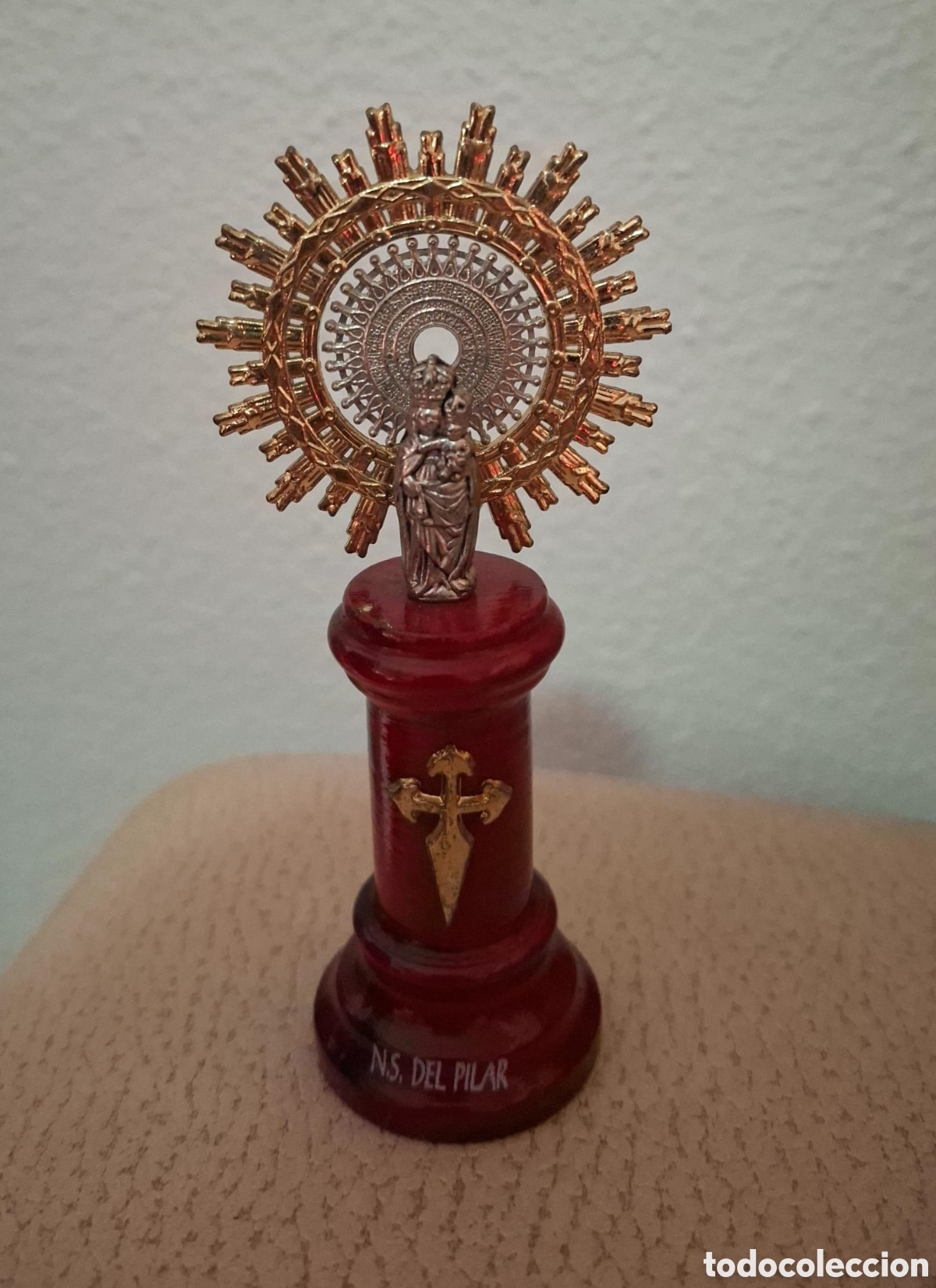 Antig&uuml;edades: Peque&ntilde;a Virgen del Pilar - Foto 3