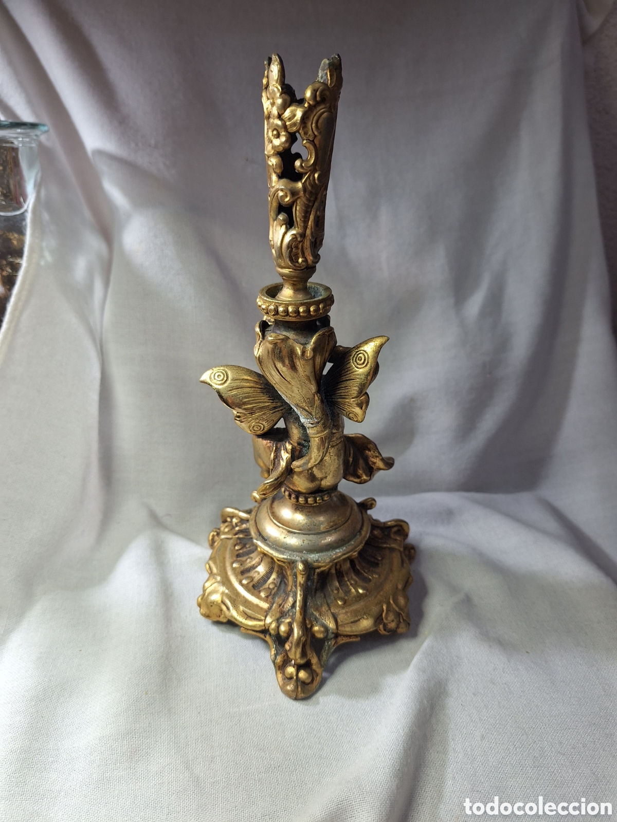 Antig&uuml;edades: Precioso candelero de bronce. - Foto 4