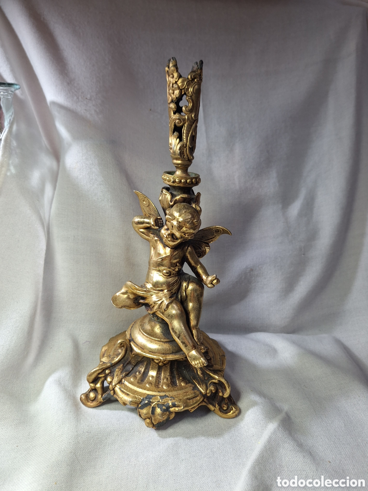 Antig&uuml;edades: Precioso candelero de bronce. - Foto 1