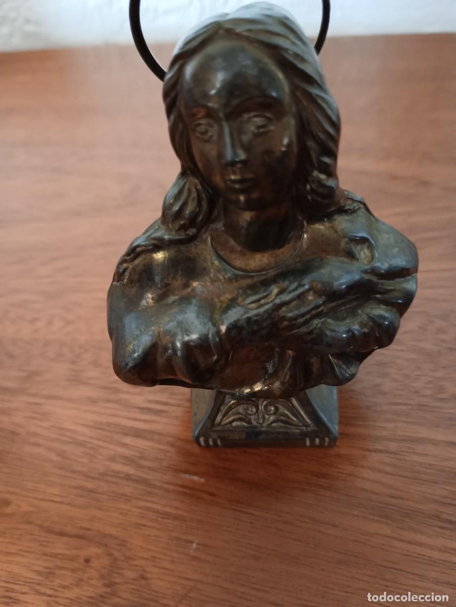 Antig&uuml;edades: ANTIGUO BUSTO VIRGEN MARIA DE BRONCE - Foto 8