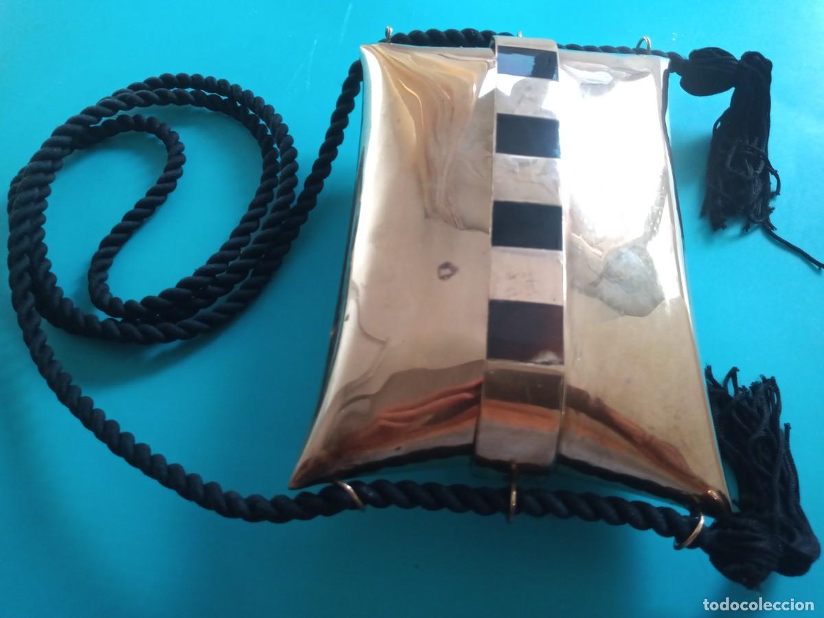 Antig&uuml;edades: ESPECTACULAR BOLSO DE LATON DORADO - Foto 12