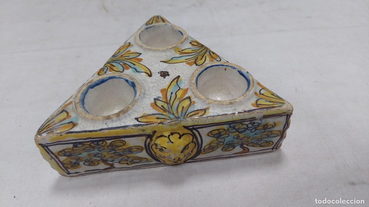 Antig&uuml;edades: Especiero de Talavera siglo XVIII - Foto 2