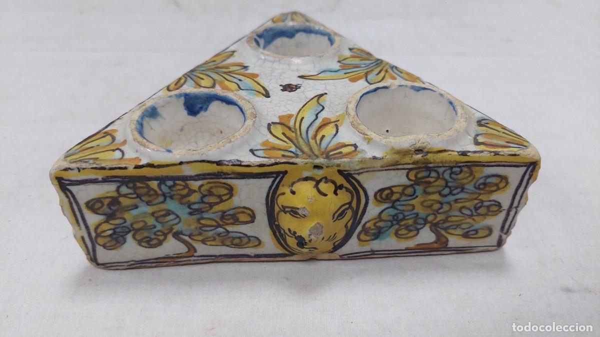 Antig&uuml;edades: Especiero de Talavera siglo XVIII - Foto 3