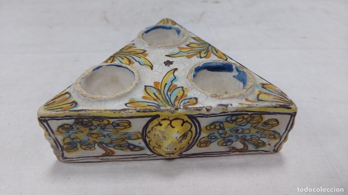 Antig&uuml;edades: Especiero de Talavera siglo XVIII - Foto 4