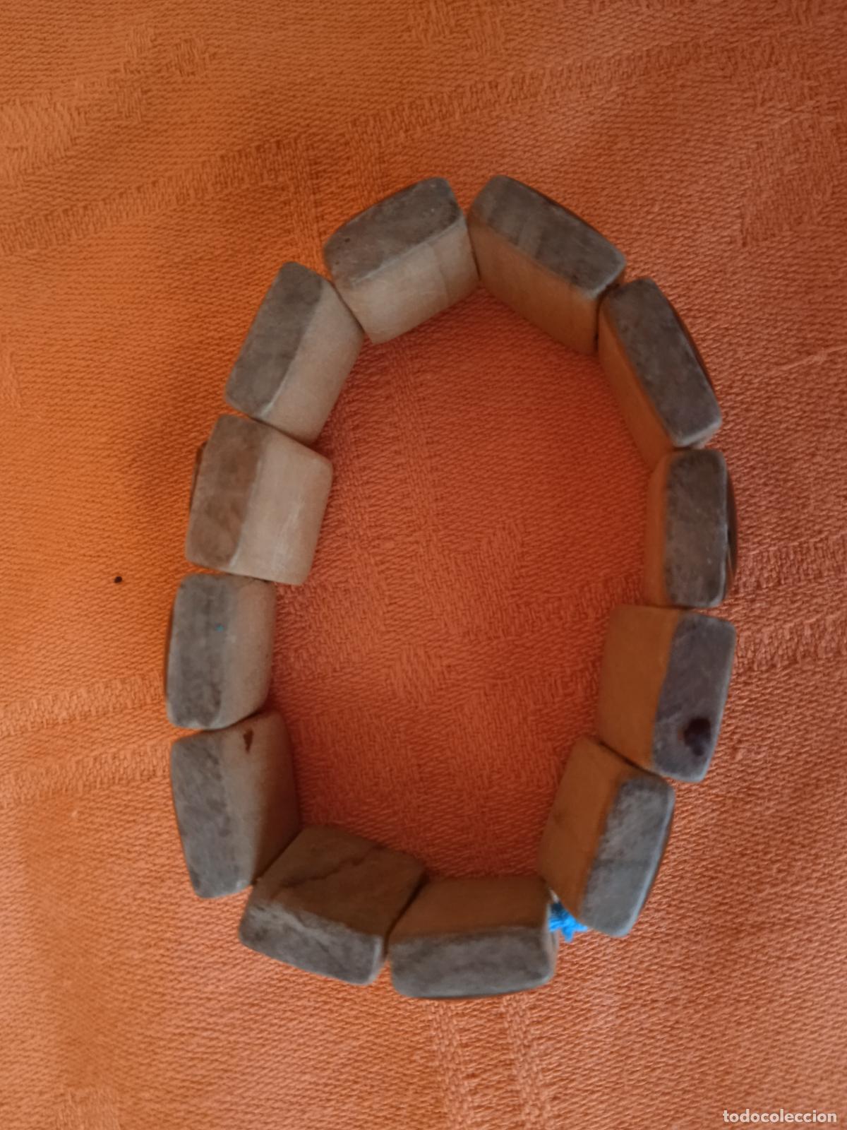 Antig&uuml;edades: ELABORADA PULSERA CON IMAGENES RELIGIOSAS PEGADAS A TROZOS DE MADERA - Foto 3