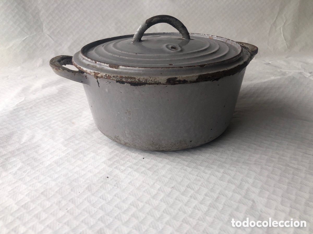 Antig&uuml;edades: Antigua olla de hierro fundido - Foto 7