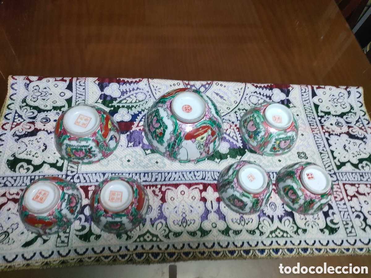Antig&uuml;edades: Conjunto de 7 cuencos macao - Foto 5