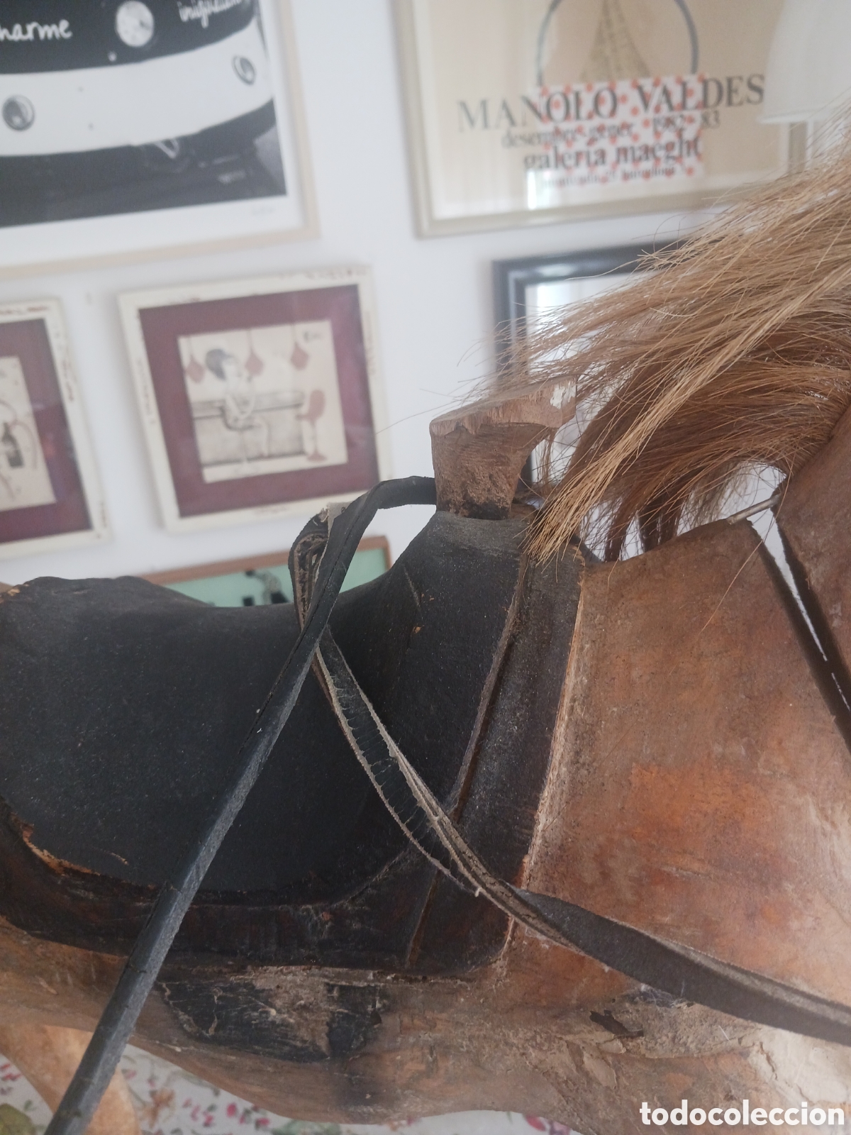 Antig&uuml;edades: Antiguo Caballo de madera - Foto 4