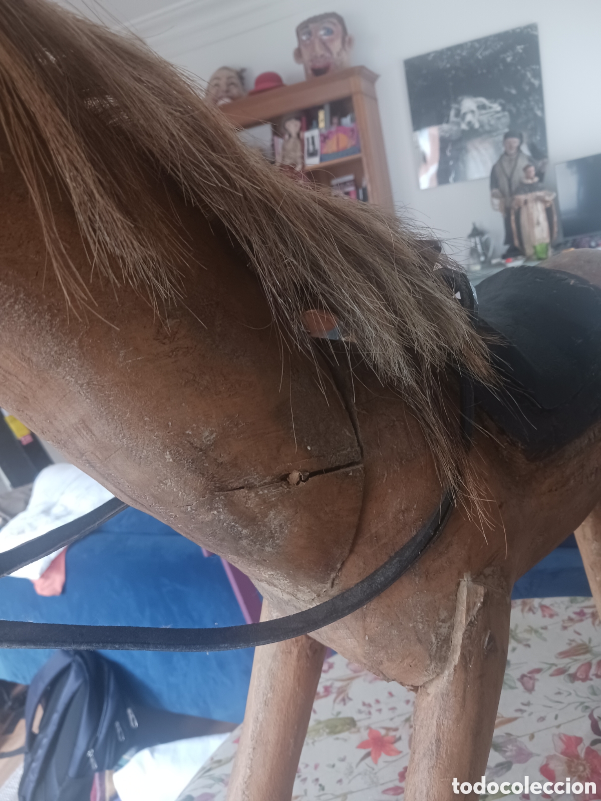 Antig&uuml;edades: Antiguo Caballo de madera - Foto 8