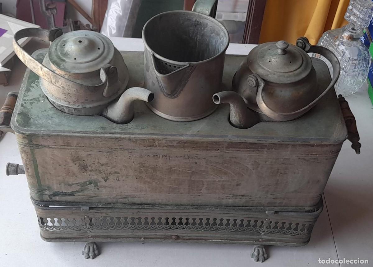Antig&uuml;edades: ANTIGUAS CAFETERA, TETERA Y LECHERA, FUNCIONAMIENTO A GAS - Foto 1