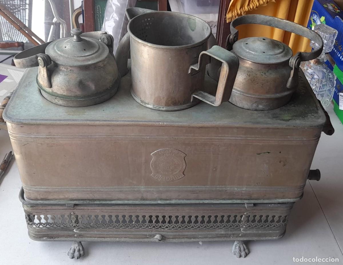 Antig&uuml;edades: ANTIGUAS CAFETERA, TETERA Y LECHERA, FUNCIONAMIENTO A GAS - Foto 2