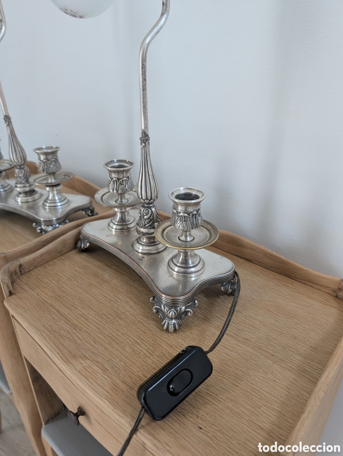 Antig&uuml;edades: Candelabros- l&aacute;mparas antiguos - Foto 8