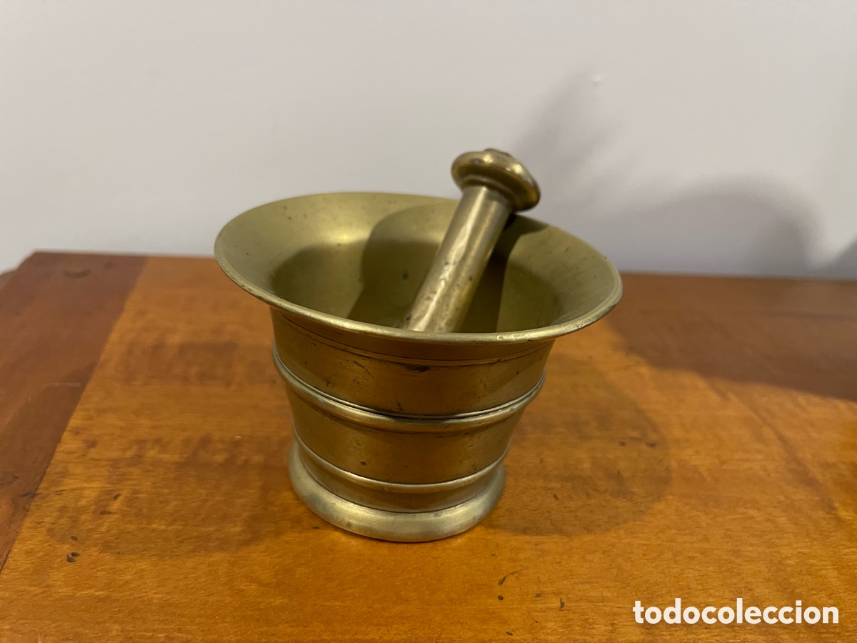 Antig&uuml;edades: Almirez de bronce antiguo - Foto 1