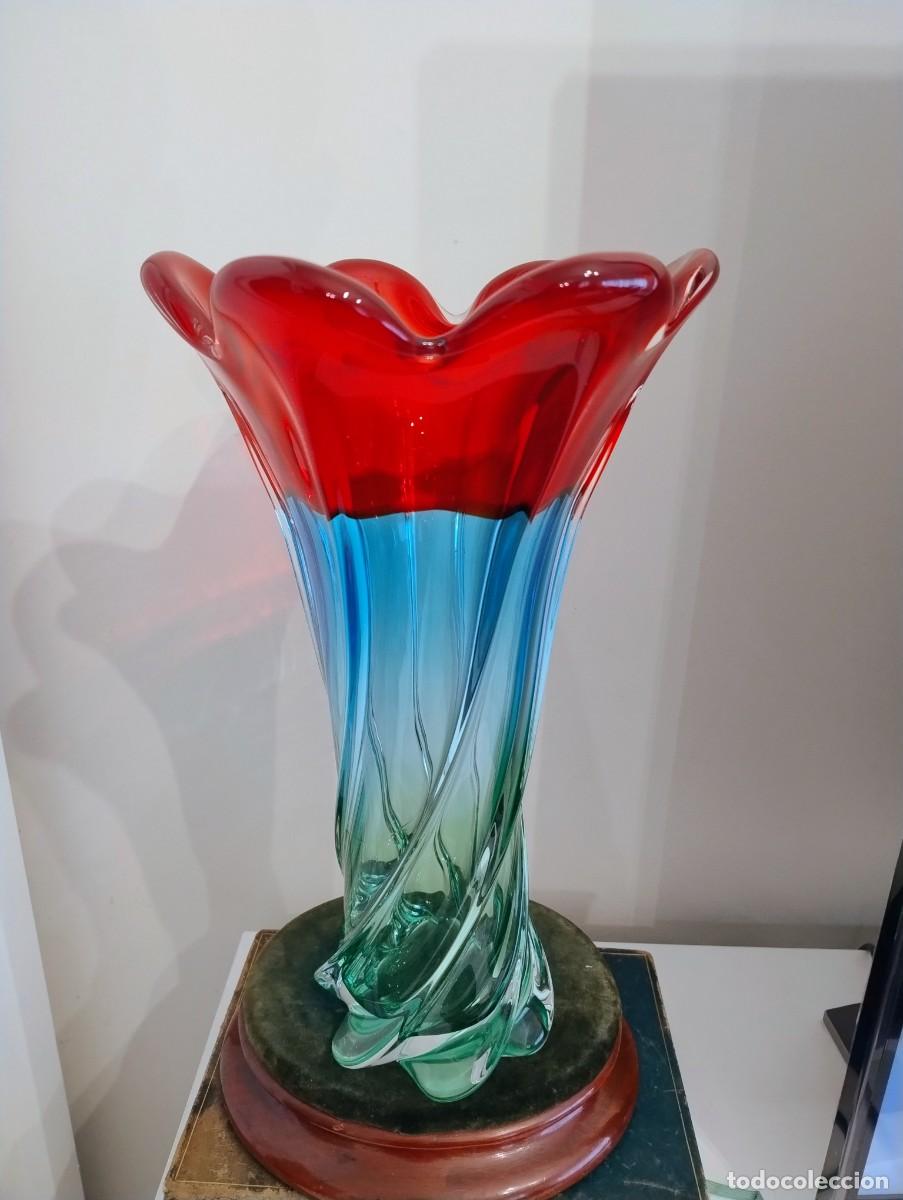 Antig&uuml;edades: JARRON FLORERO MURANO MULTICOLOR &Uacute;NICO - Foto 1