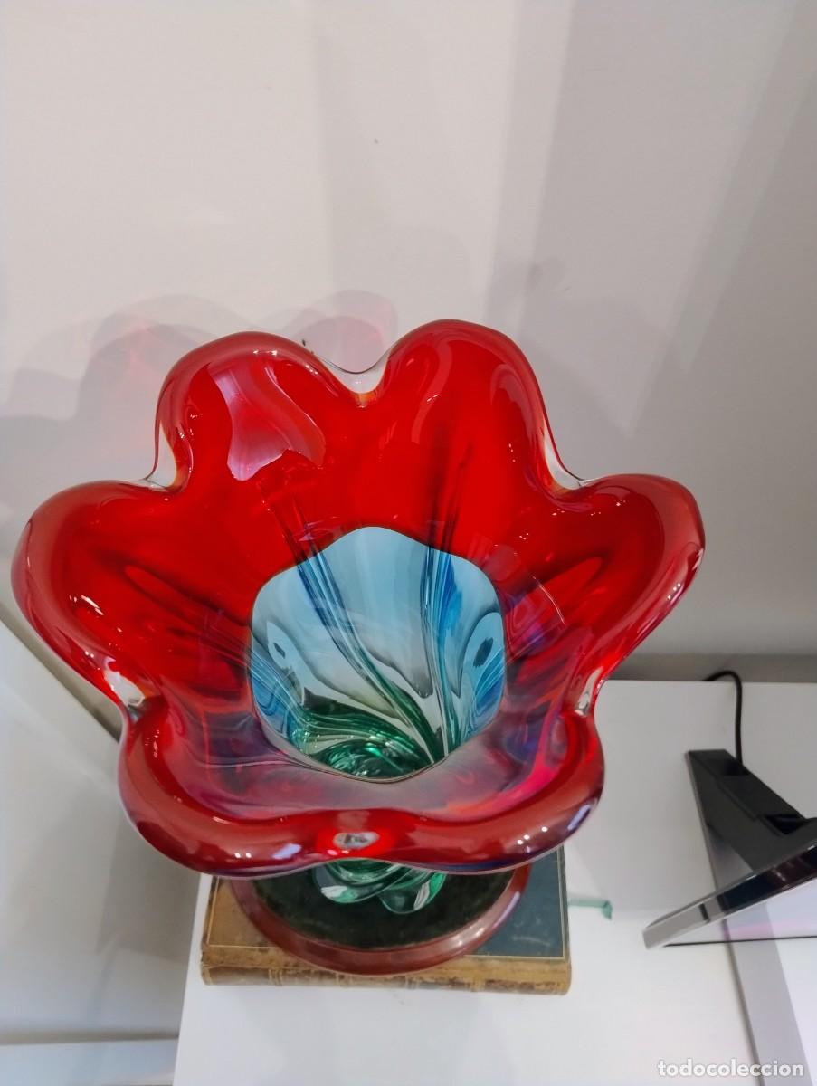 Antig&uuml;edades: JARRON FLORERO MURANO MULTICOLOR &Uacute;NICO - Foto 5