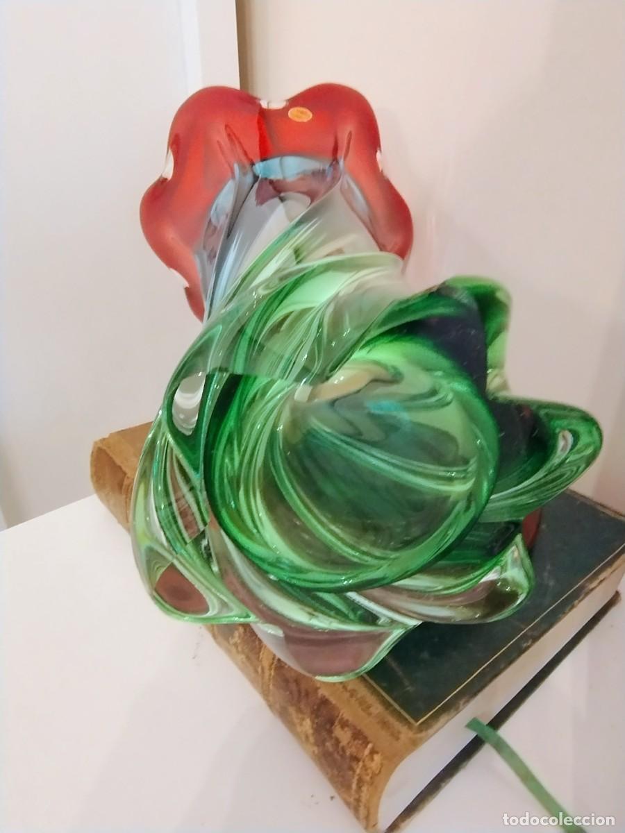 Antig&uuml;edades: JARRON FLORERO MURANO MULTICOLOR &Uacute;NICO - Foto 6