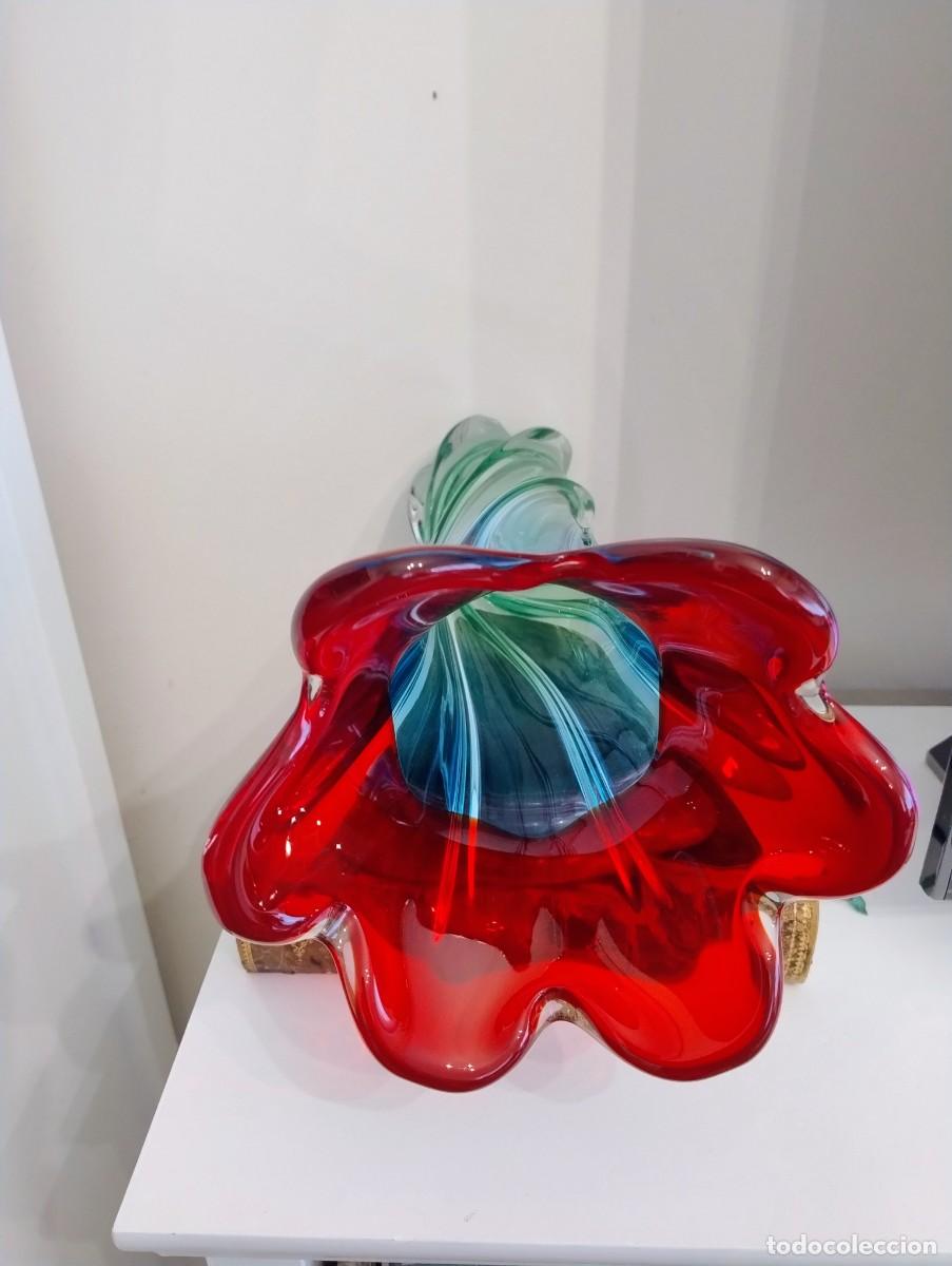 Antig&uuml;edades: JARRON FLORERO MURANO MULTICOLOR &Uacute;NICO - Foto 8