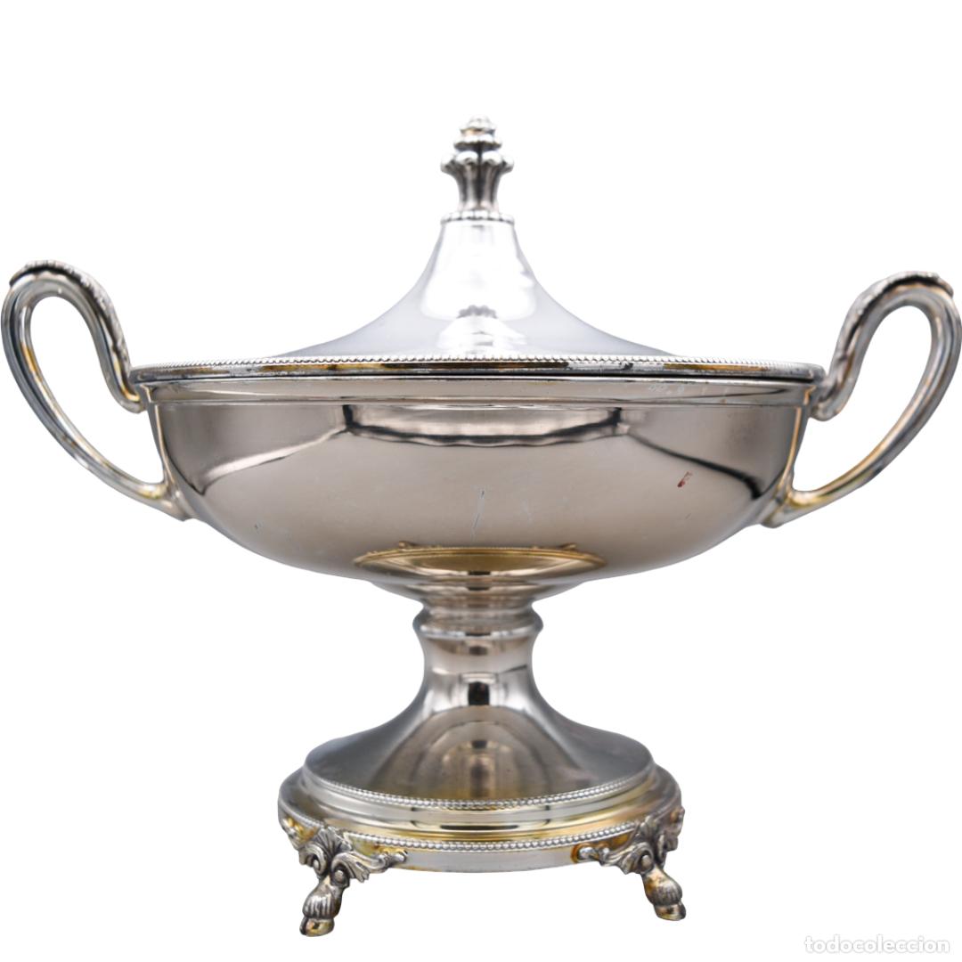 Antig&uuml;edades: Centro de mesa / copa grande - Plata Pedro Dur&aacute;n - Foto 1