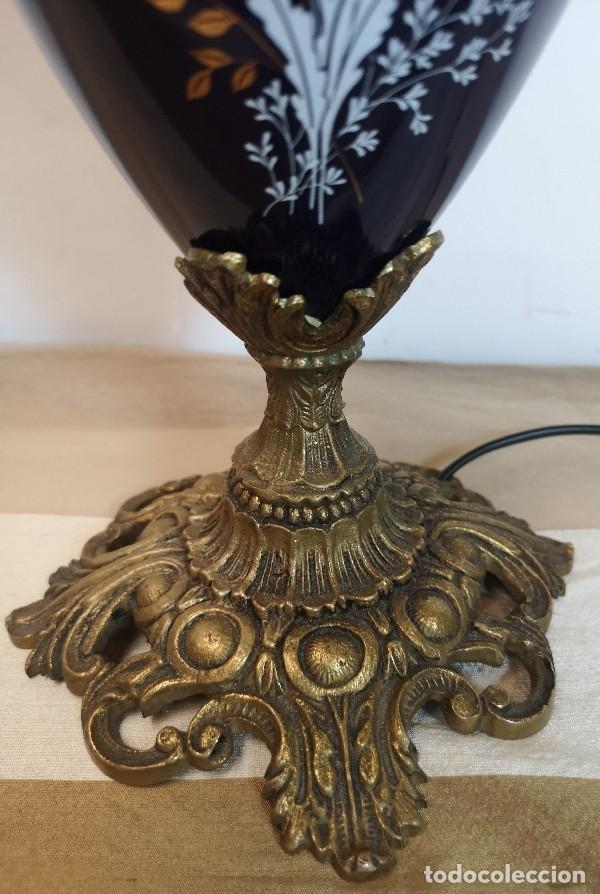 Antig&uuml;edades: L&aacute;mpara de Bronce y Cer&aacute;mica - Foto 5