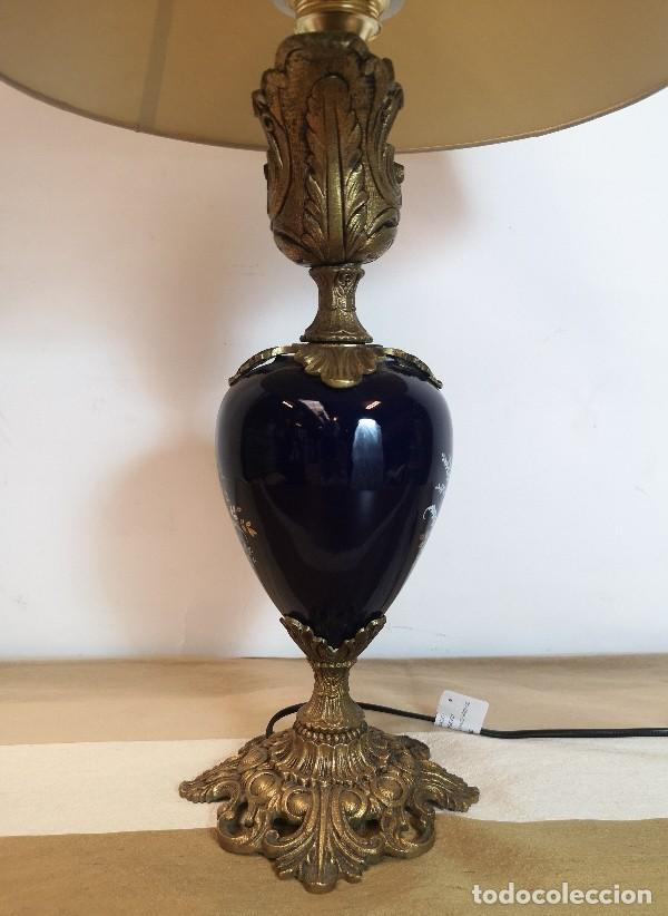 Antig&uuml;edades: L&aacute;mpara de Bronce y Cer&aacute;mica - Foto 6
